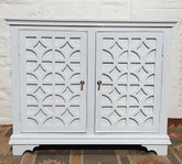 French Arched Hand Carved Solid Wood Buffet Sideboard White